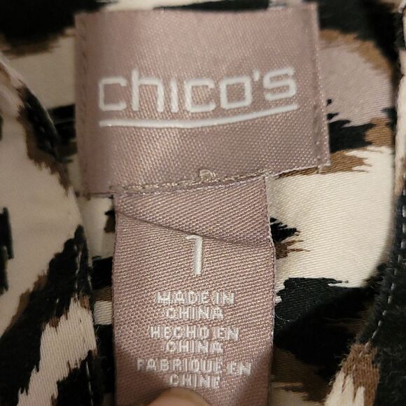 Chico's leopard print long sleeve shirt - Picture 5 of 6
